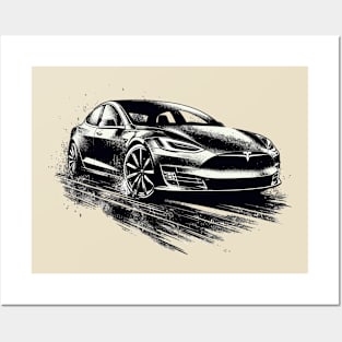 Tesla Model S Posters and Art